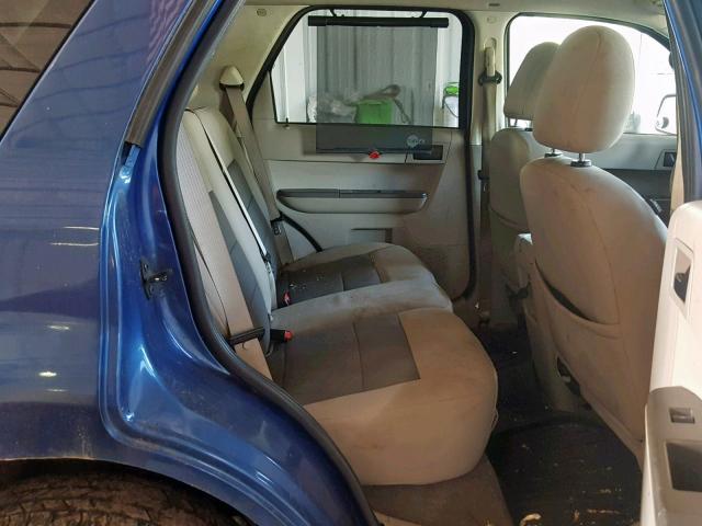 1FMCU03168KB90288 - 2008 FORD ESCAPE XLT BLUE photo 6