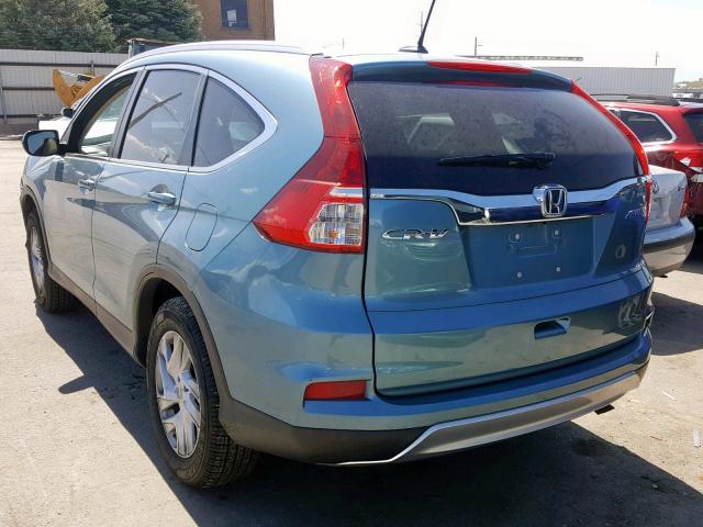 2HKRM4H77GH607787 - 2016 HONDA CR-V EXL BLUE photo 3