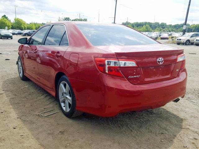 4T1BF1FK9CU603608 - 2012 TOYOTA CAMRY BASE RED photo 3