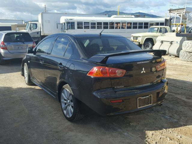 JA3AU86U18U040754 - 2008 MITSUBISHI LANCER GTS BLACK photo 3