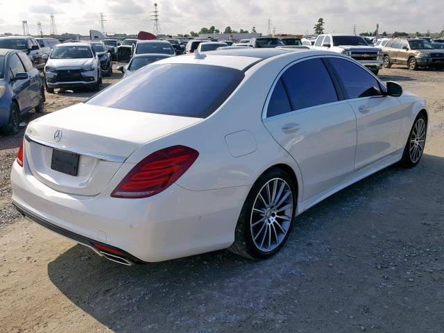 WDDUG8CB0FA196796 - 2015 MERCEDES-BENZ S 550 WHITE photo 4