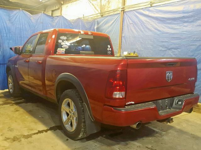 1D7RV1GT3AS186594 - 2010 DODGE DR1500 RED photo 3