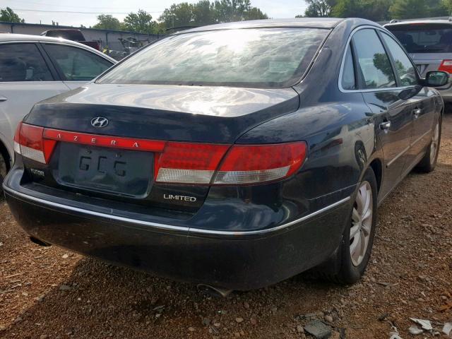 KMHFC46F46A108365 - 2006 HYUNDAI AZERA SE BLACK photo 4