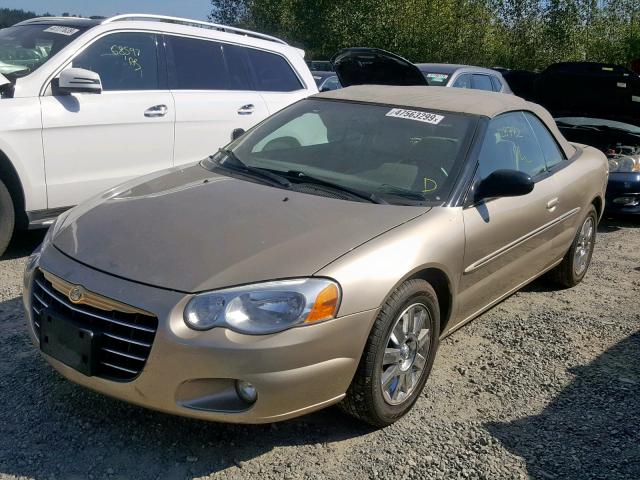 1C3EL65RX4N349932 - 2004 CHRYSLER SEBRING LI GOLD photo 2