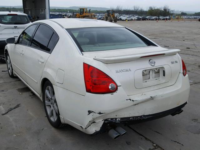 1N4BA41E38C823951 - 2008 NISSAN MAXIMA SE WHITE photo 3