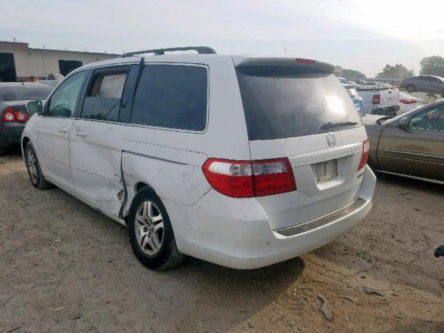 5FNRL38475B404557 - 2005 HONDA ODYSSEY EX WHITE photo 3