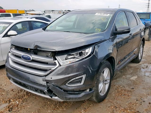 2FMPK3J92JBB63073 - 2018 FORD EDGE SEL GRAY photo 2