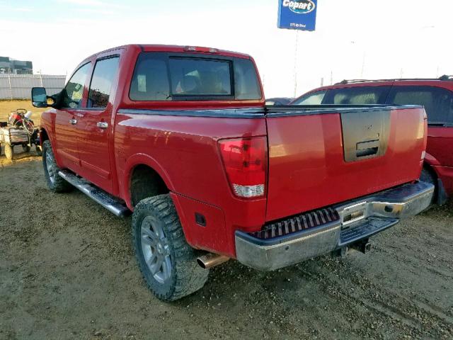 1N6AA0EC6CN324756 - 2012 NISSAN TITAN S RED photo 3