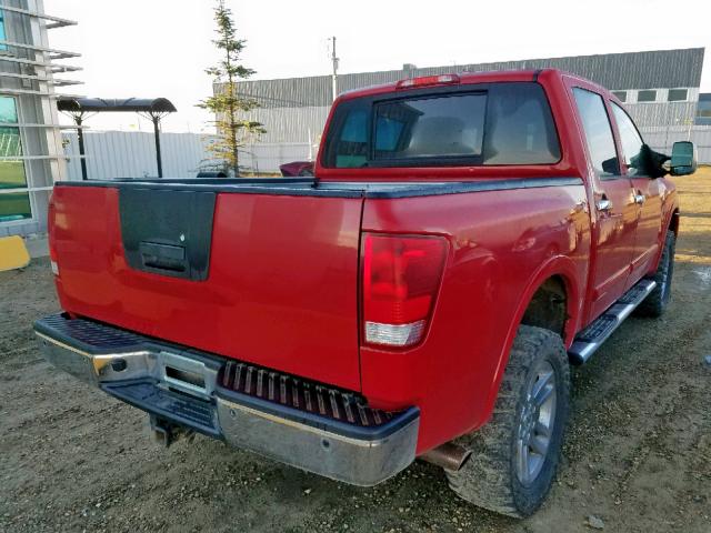 1N6AA0EC6CN324756 - 2012 NISSAN TITAN S RED photo 4