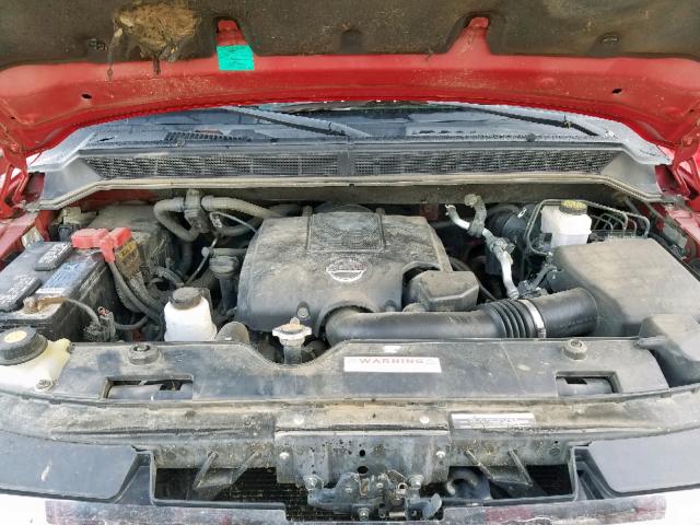 1N6AA0EC6CN324756 - 2012 NISSAN TITAN S RED photo 7