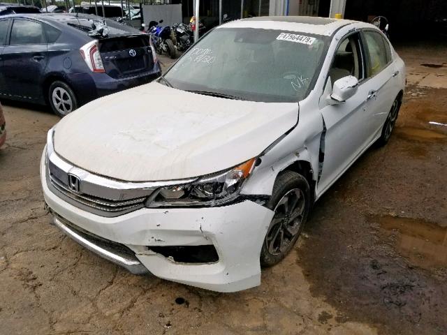 1HGCR2F90HA276917 - 2017 HONDA ACCORD EXL WHITE photo 2