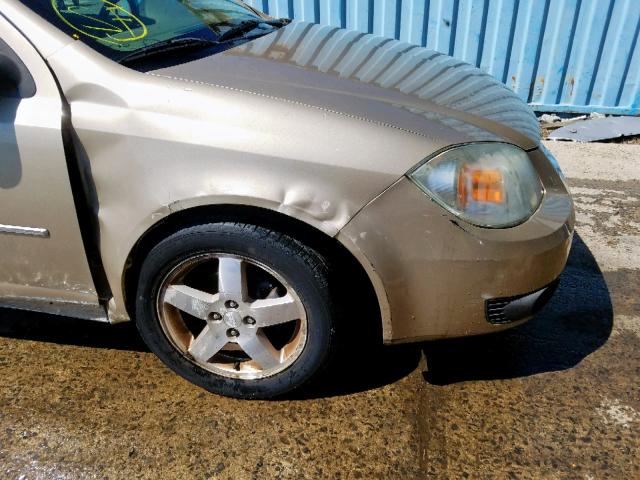 1G1AZ54F557641075 - 2005 CHEVROLET COBALT LT BEIGE photo 9