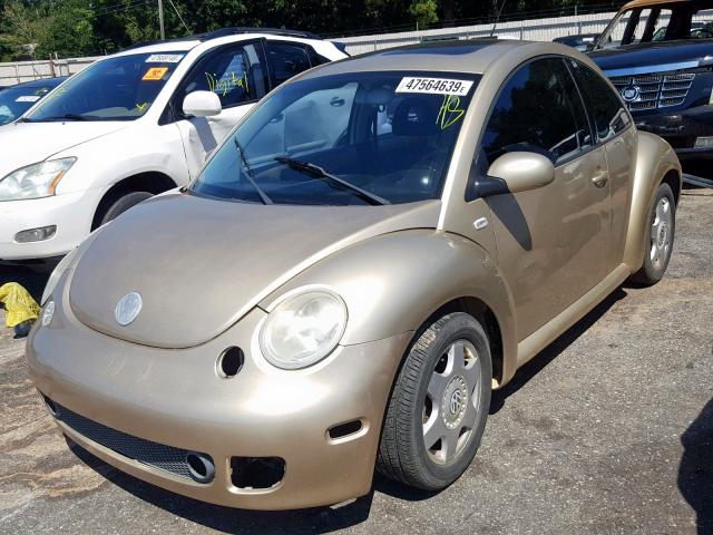 3VWCB21C01M475462 - 2001 VOLKSWAGEN NEW BEETLE ბეჟი ფოტო 2