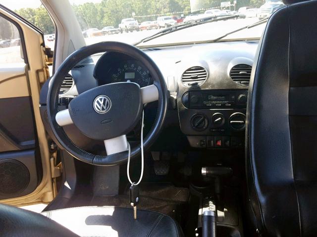 3VWCB21C01M475462 - 2001 VOLKSWAGEN NEW BEETLE ბეჟი ფოტო 9