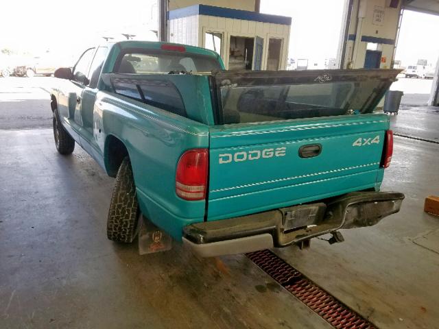 1B7GG22X0WS625365 - 1998 DODGE DAKOTA GREEN photo 3