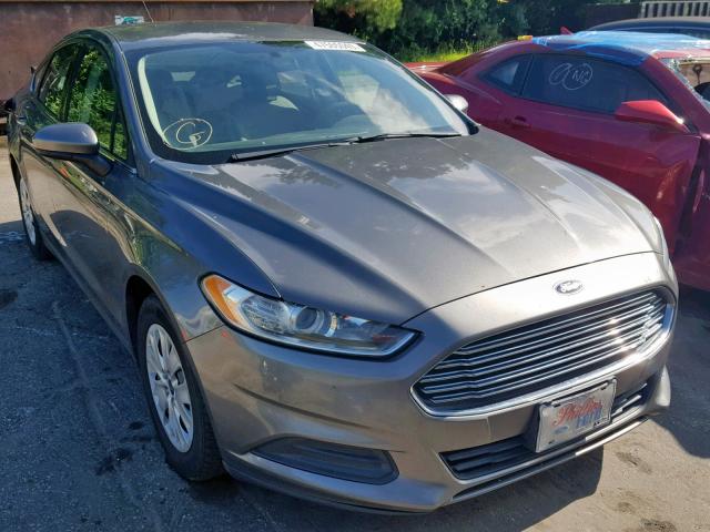 3FA6P0G74DR367956 - 2013 FORD FUSION S GRAY photo 1