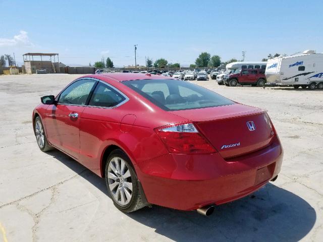 1HGCS21838A014540 - 2008 HONDA ACCORD EXL RED photo 3