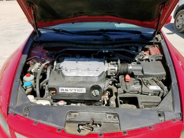 1HGCS21838A014540 - 2008 HONDA ACCORD EXL RED photo 7