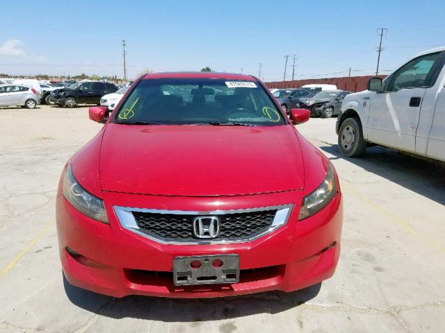 1HGCS21838A014540 - 2008 HONDA ACCORD EXL RED photo 9