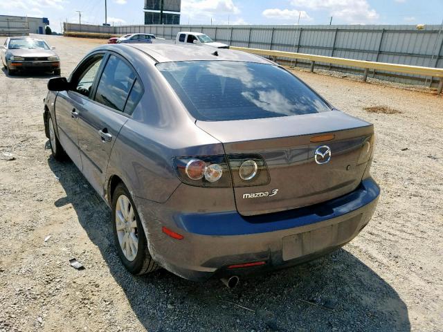 JM1BK323781823882 - 2008 MAZDA 3 S GRAY photo 3