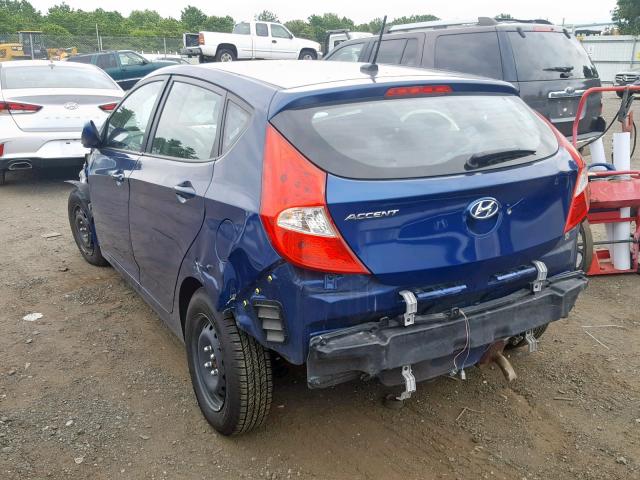 KMHCT5AE3HU312731 - 2017 HYUNDAI ACCENT SE BLUE photo 3