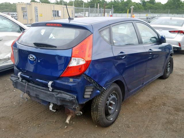 KMHCT5AE3HU312731 - 2017 HYUNDAI ACCENT SE BLUE photo 4