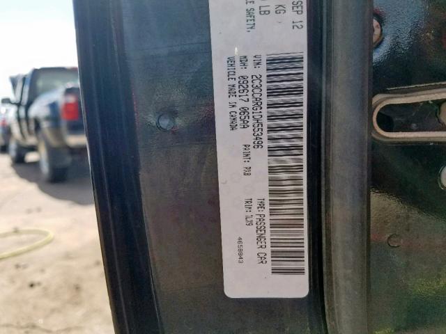 2C3CCARG1DH553496 - 2013 CHRYSLER 300 BLACK photo 10