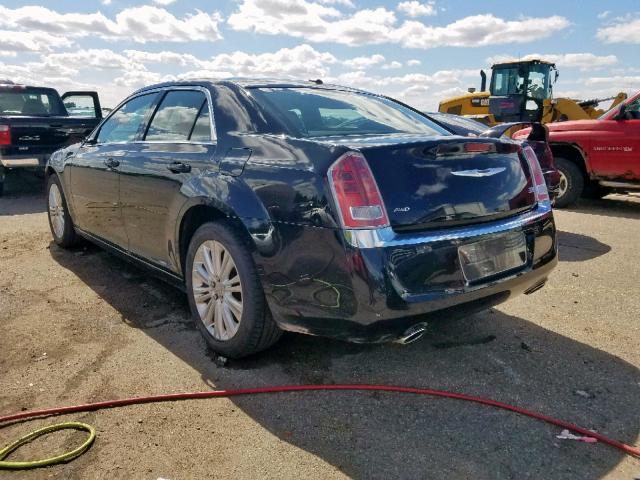 2C3CCARG1DH553496 - 2013 CHRYSLER 300 BLACK photo 3