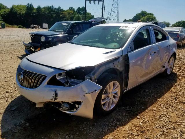 2G4GN5EX6E9279532 - 2014 BUICK REGAL PREM SILVER photo 2