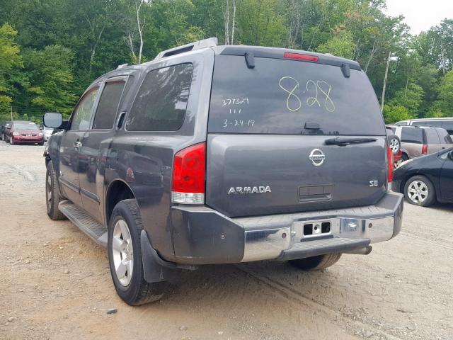 5N1AA08B16N732703 - 2006 NISSAN ARMADA SE GRAY photo 3