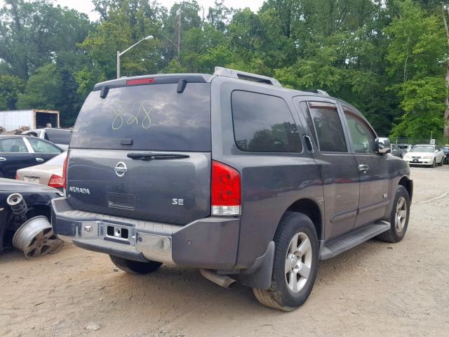 5N1AA08B16N732703 - 2006 NISSAN ARMADA SE GRAY photo 4