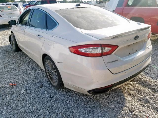 3FA6P0K9XER386506 - 2014 FORD FUSION TIT WHITE photo 3