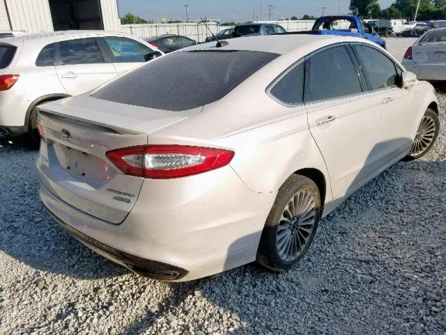 3FA6P0K9XER386506 - 2014 FORD FUSION TIT WHITE photo 4