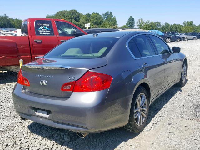 JN1DV6AP9CM810406 - 2012 INFINITI G25 BASE GRAY photo 4