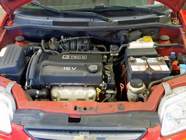 KL1TJ52654B153080 - 2004 CHEVROLET AVEO LS RED photo 7