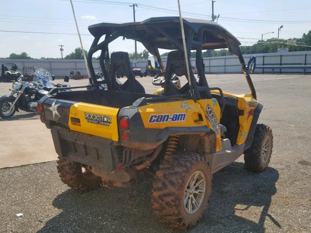 3JBKKCP17CJ001168 - 2012 CAN-AM COMMANDER YELLOW photo 4