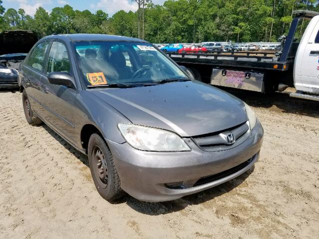 1HGES16365L010658 - 2005 HONDA CIVIC DX V GRAY photo 1