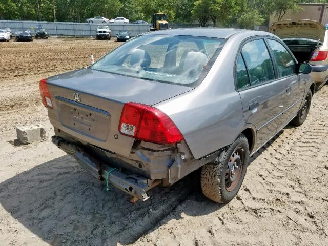 1HGES16365L010658 - 2005 HONDA CIVIC DX V GRAY photo 4