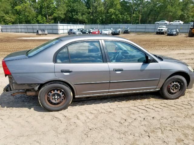 1HGES16365L010658 - 2005 HONDA CIVIC DX V GRAY photo 9