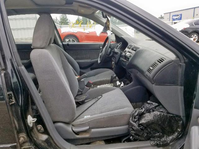 2HGES26753H507414 - 2003 HONDA CIVIC EX BLACK photo 5