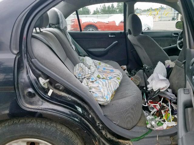 2HGES26753H507414 - 2003 HONDA CIVIC EX BLACK photo 6