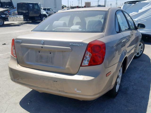 KL5JD52Z94K996609 - 2004 SUZUKI FORENZA S BEIGE photo 4