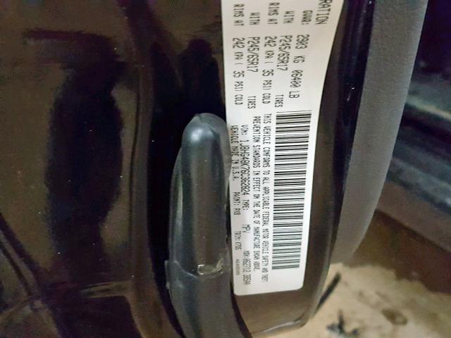 1J8HG48K76C362824 - 2006 JEEP COMMANDER 黑色 照片 10