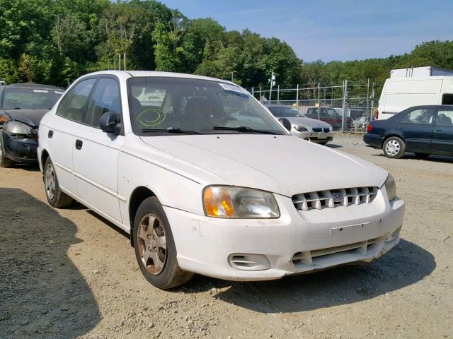 KMHCG45C32U370661 - 2002 HYUNDAI ACCENT GL WHITE photo 1