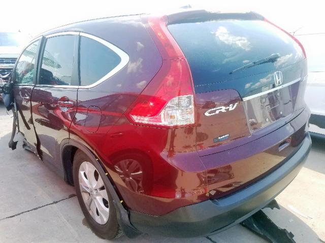 5J6RM4H70DL072111 - 2013 HONDA CR-V EXL MAROON photo 3