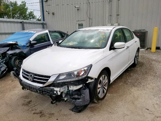 1HGCR2F30FA142501 - 2015 HONDA ACCORD LX WHITE photo 2