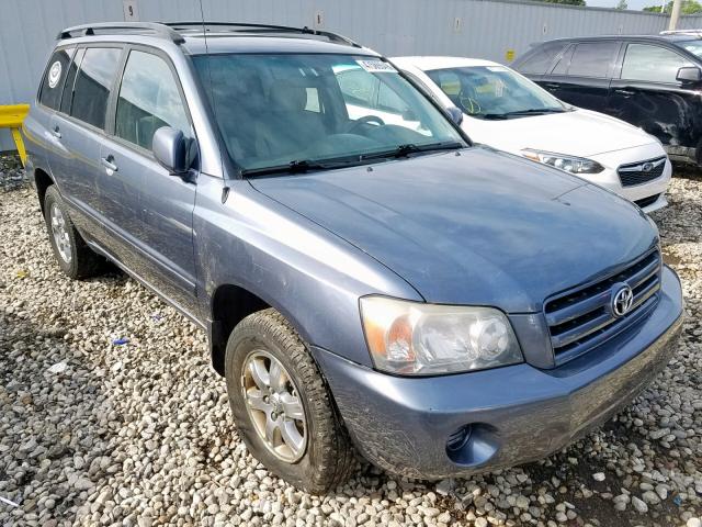 JTEEP21A450113795 - 2005 TOYOTA HIGHLANDER BLUE photo 1