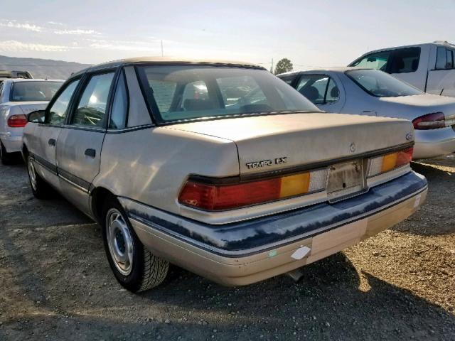 1FAPP37X6KK225860 - 1989 FORD TEMPO LX TAN photo 3