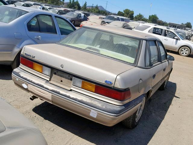 1FAPP37X6KK225860 - 1989 FORD TEMPO LX TAN photo 4