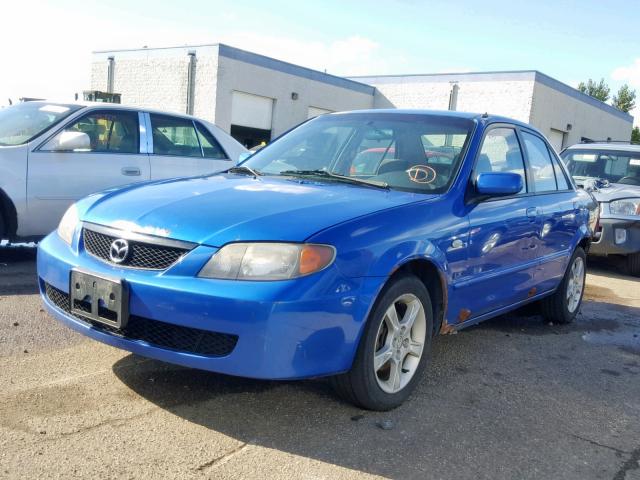 JM1BJ225830175434 - 2003 MAZDA PROTEGE DX BLUE photo 2